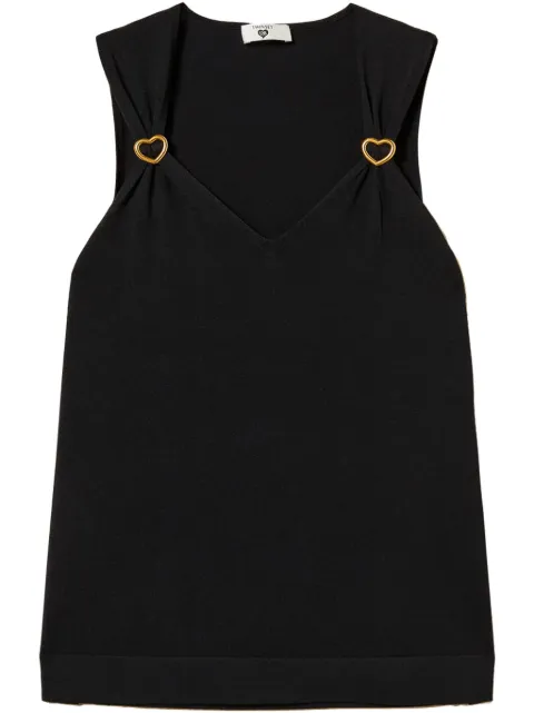 TWINSET heart-detail top
