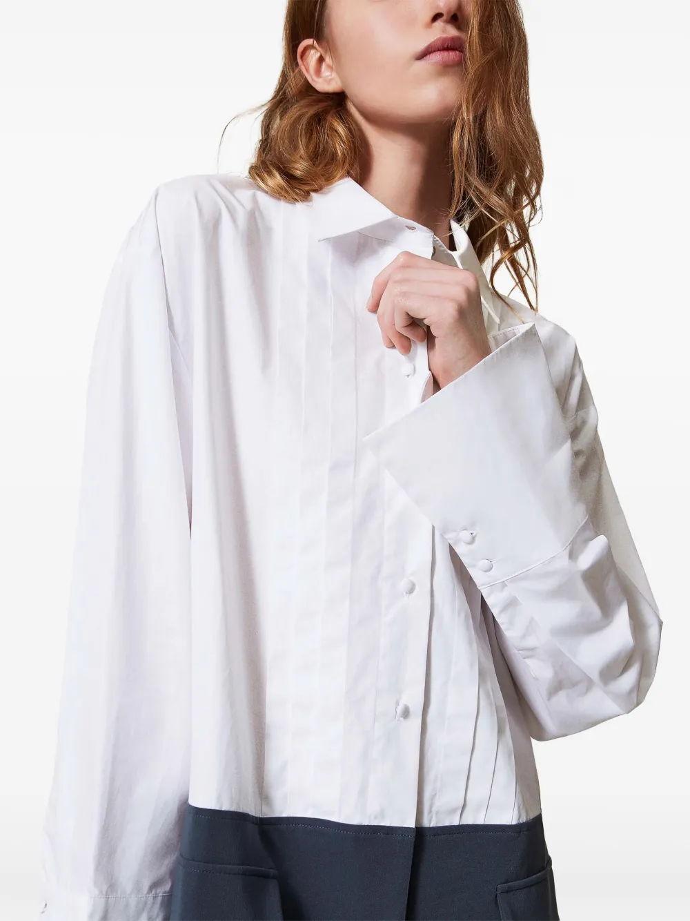 TWINSET Blousejurk met colourblocking Blauw