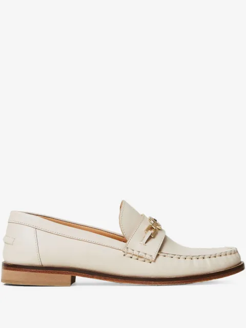 TWINSET Oval T leather loafers 