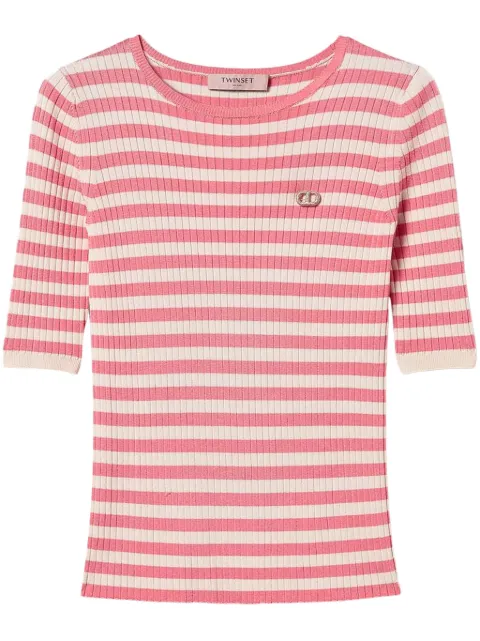 TWINSET Striped short-sleeve T-shirt