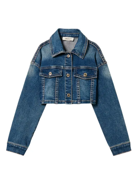 TWINSET Kids cropped denim jacket