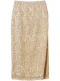 TWINSET woven midi skirt - Gold