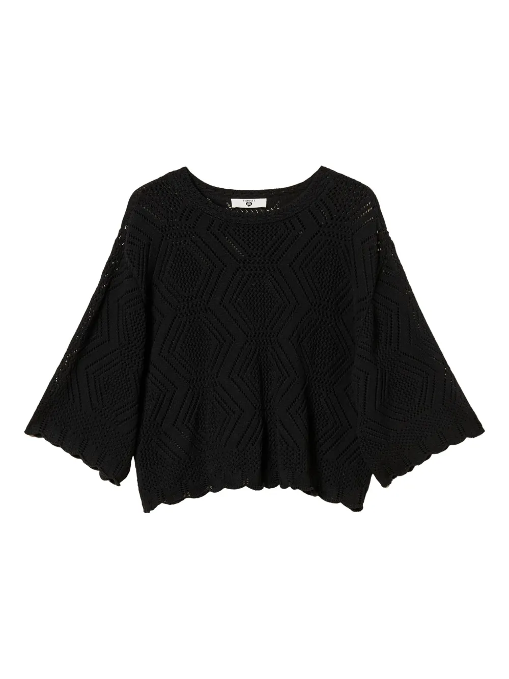 Shop Twinset Knitted T-shirt In Black