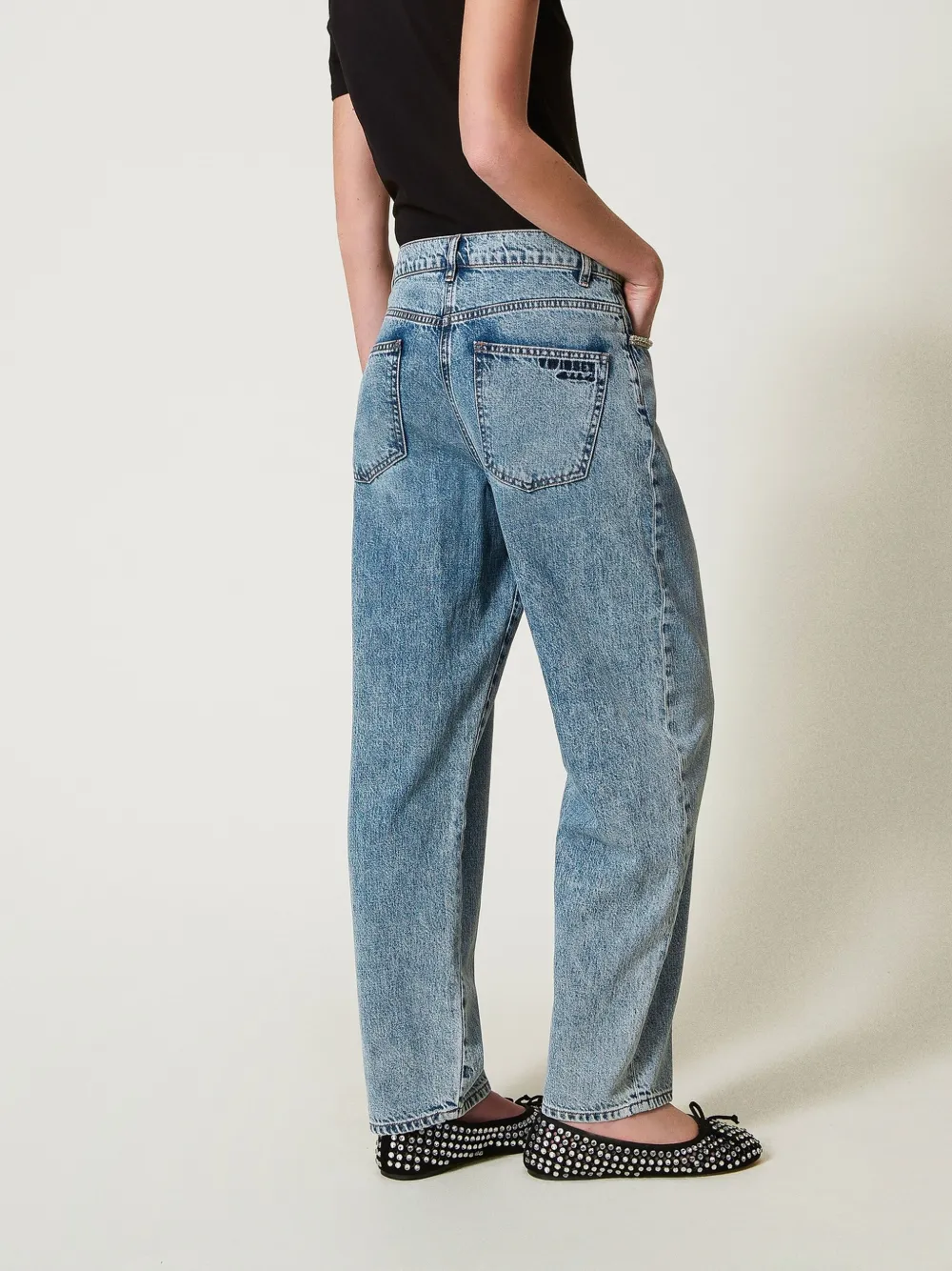 TWINSET Jeans met stras Blauw