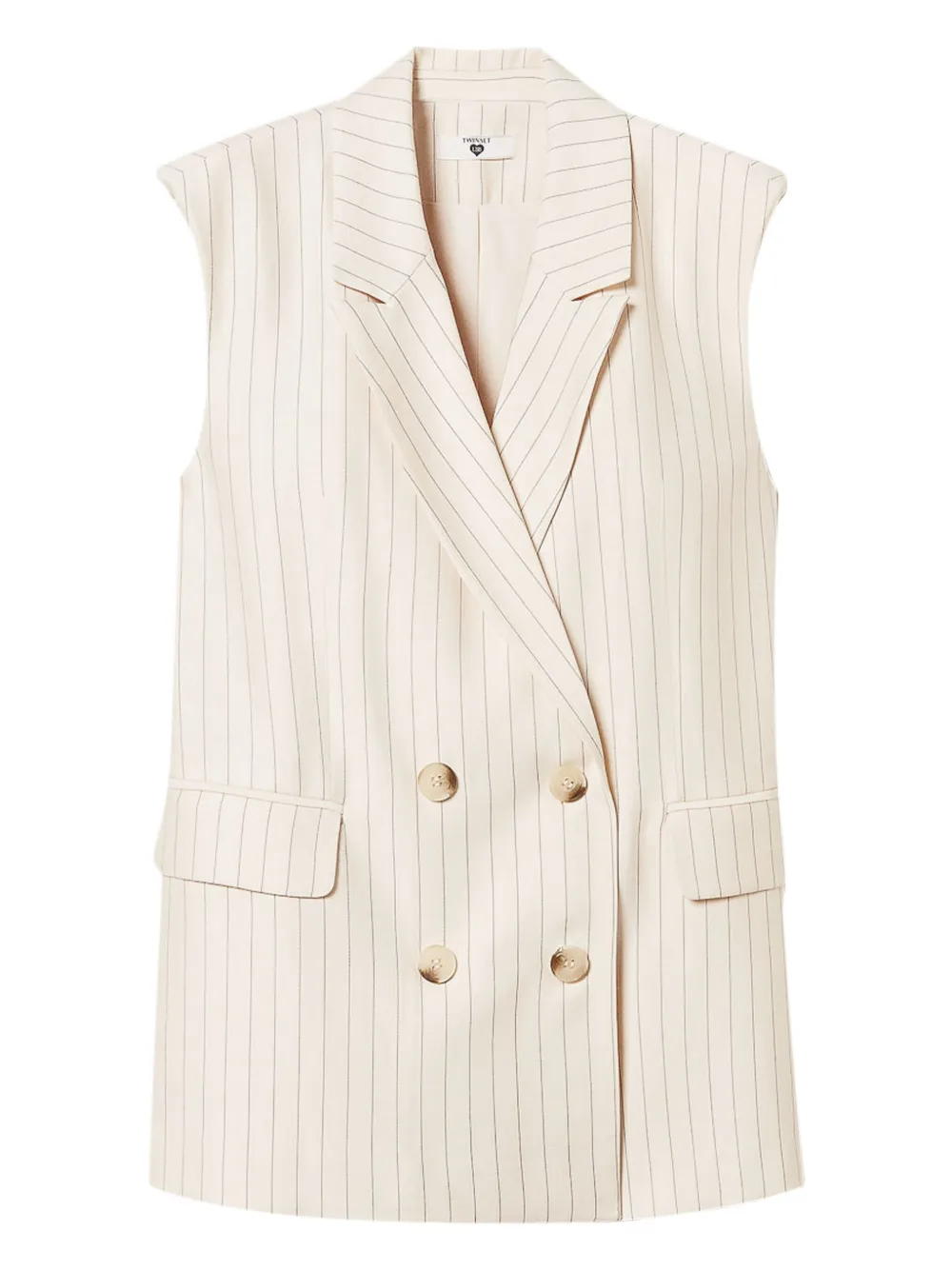 TWINSET Gestreept gilet Beige