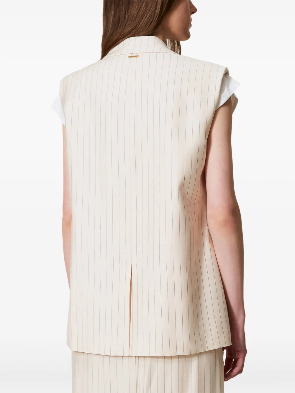 TWINSET Gestreept gilet Beige