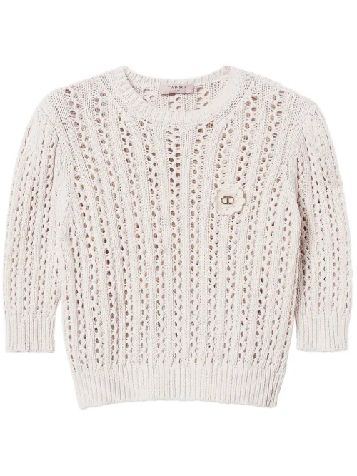 Pull en crochet - TWINSET - Modalova
