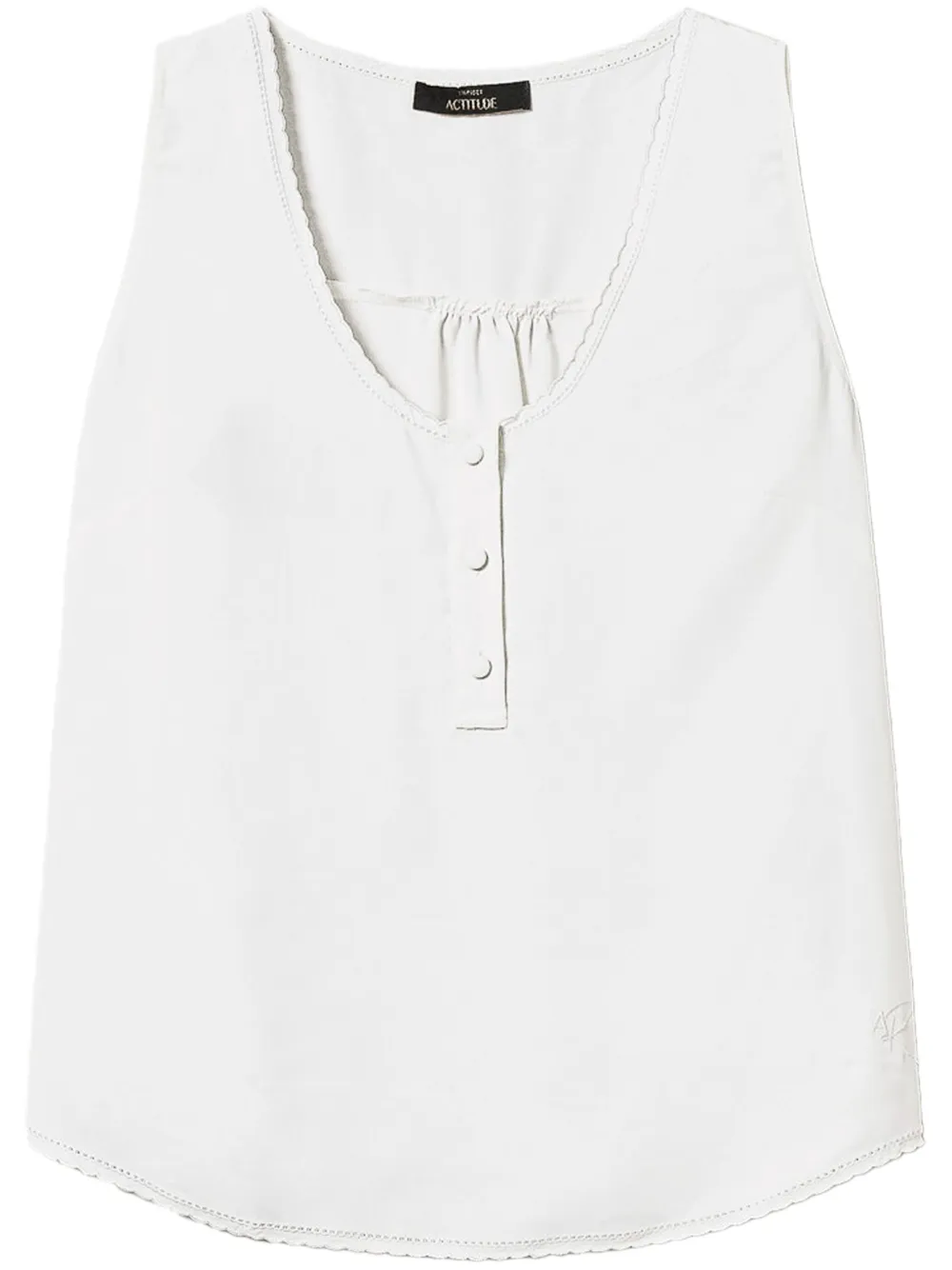 embroidered-trim top