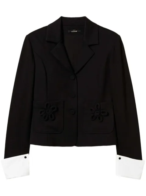 TWINSET floral-appliqué blazer