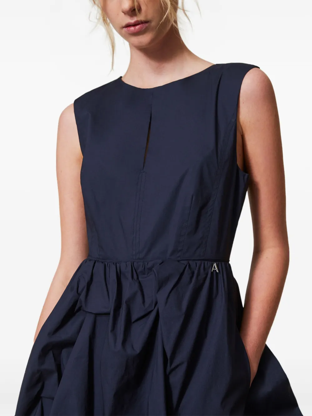 TWINSET Mouwloze ballonjurk Blauw