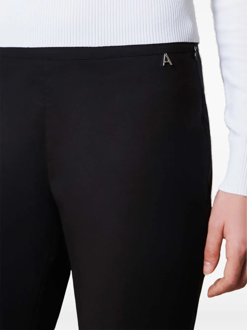 TWINSET Popeline broek Zwart