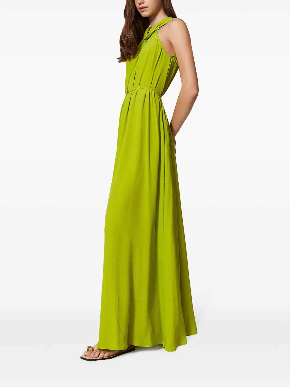 TWINSET Jersey maxi-jurk Groen