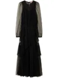 TWINSET tulle maxi dress - Black