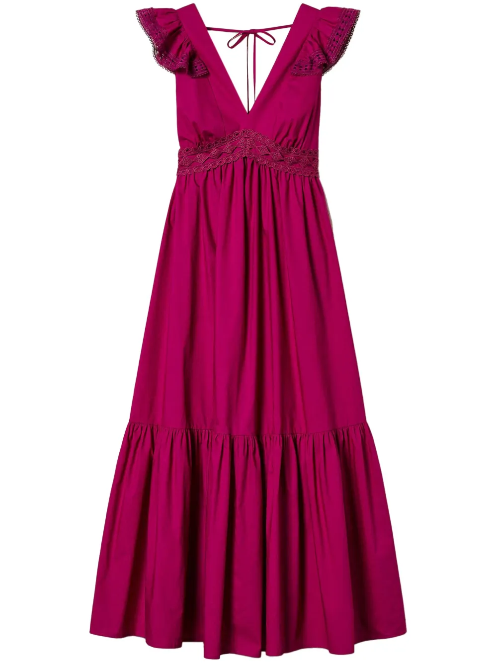 TWINSET Maxi-jurk met ruches 11736 MAGENTA PURPLE