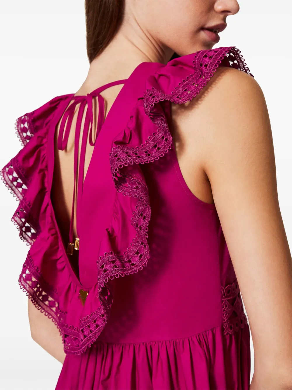 TWINSET Maxi-jurk met ruches 11736 MAGENTA PURPLE
