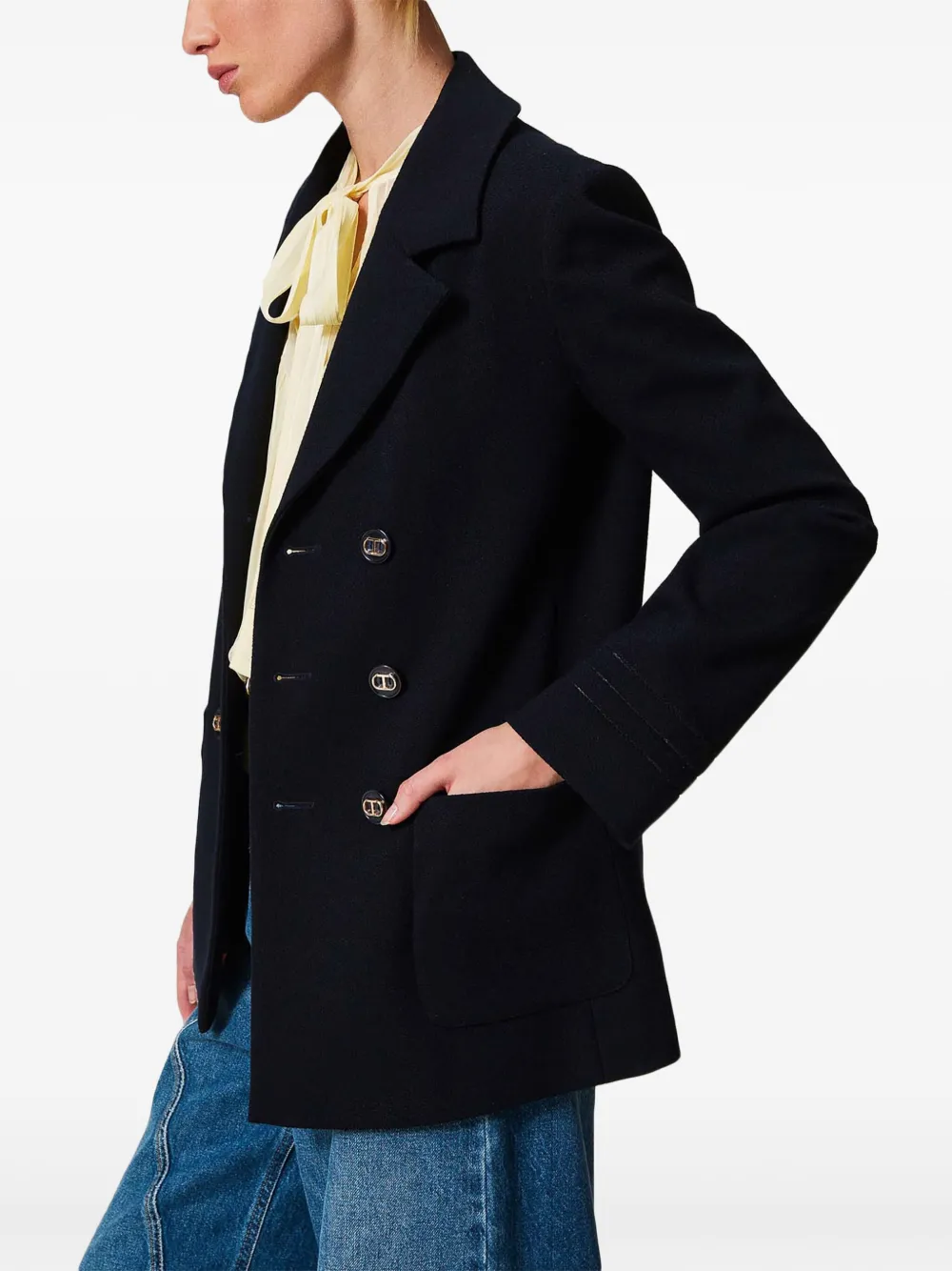 TWINSET Jack met dubbele rij knopen Blauw