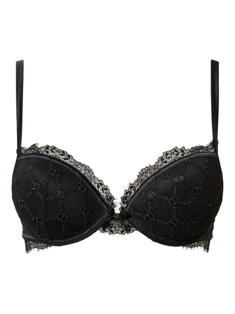TWINSET woven lace push-up bra Zwart