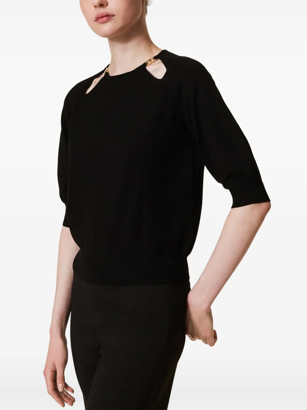 TWINSET Trui met uitgesneden details Zwart