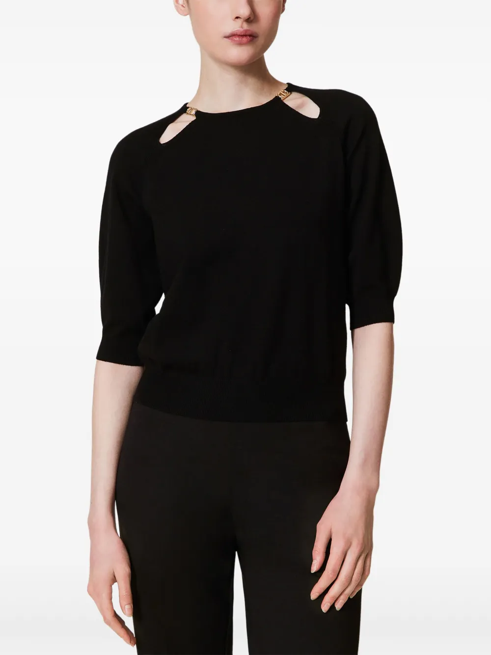 TWINSET cut-out sweater - Zwart