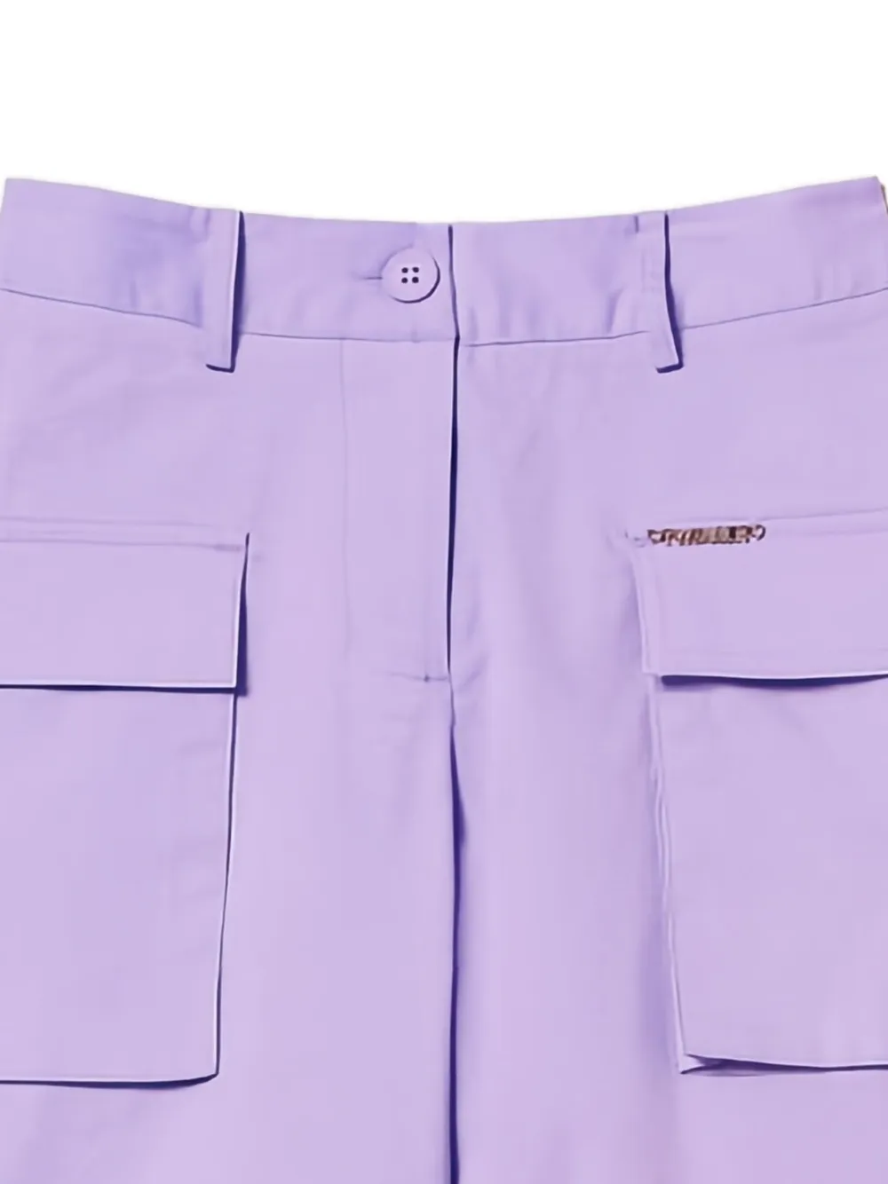 TWINSET Kids Broek met logoplakkaat Paars