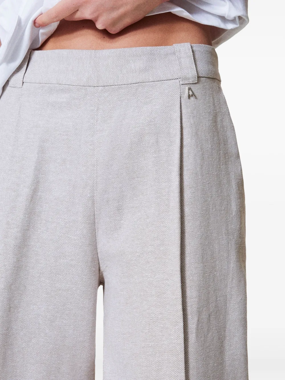 TWINSET Broek met geplooid detail Beige