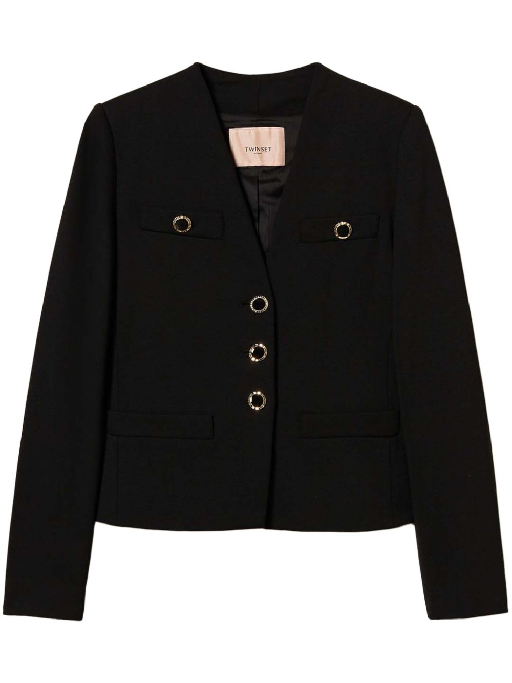 jewel buttons blazer