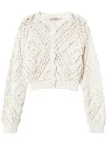 TWINSET crochet-knit cardigan - Neutrals