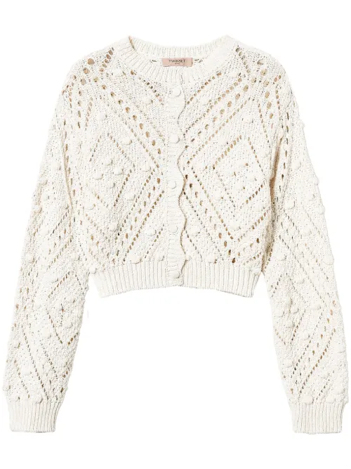Cardigan en crochet - TWINSET - Modalova