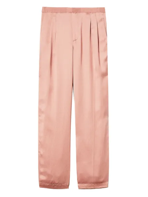 TWINSET pantalones de satén con pinzas
