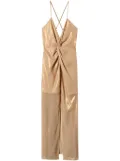 TWINSET lamé maxi dress - Neutrals