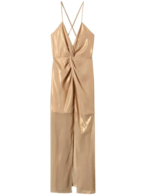 TWINSET lamé maxi dress