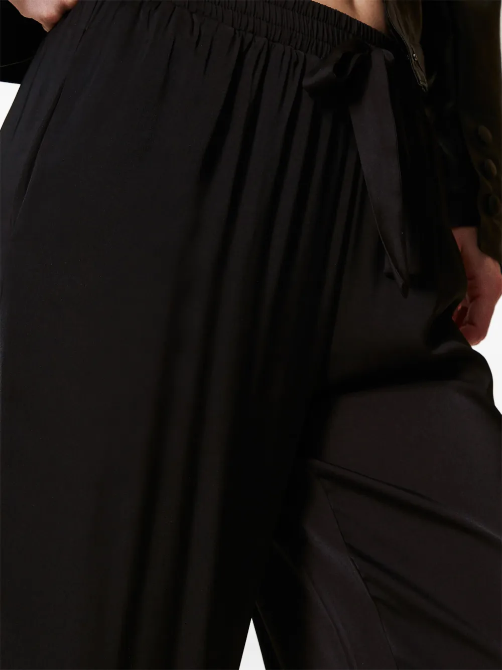 TWINSET Broek met trekkoordtaille Zwart