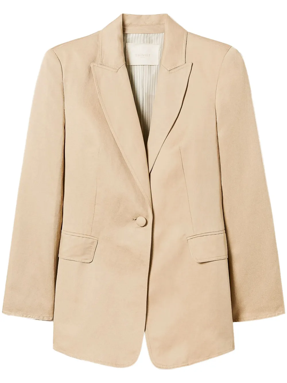 TWINSET Blazer met enkele rij knopen Beige