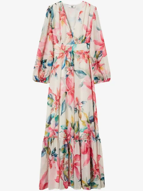 TWINSET Maxikleid mit Blumen-Print