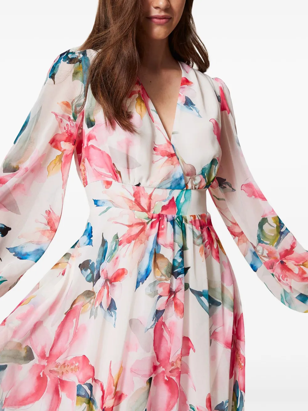 TWINSET Maxi-jurk met bloemenprint Wit