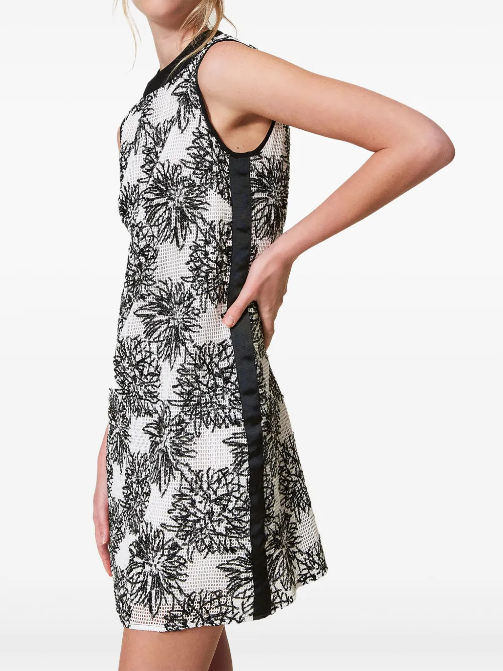 TWINSET Mini-jurk verfraaid met pailletten Wit