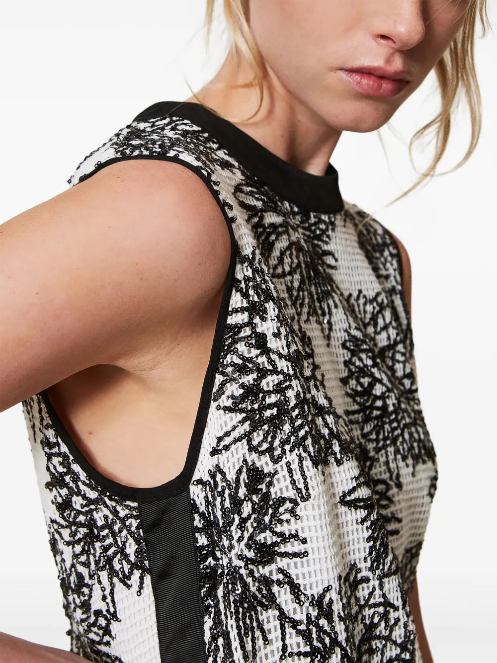 TWINSET Mini-jurk verfraaid met pailletten Wit