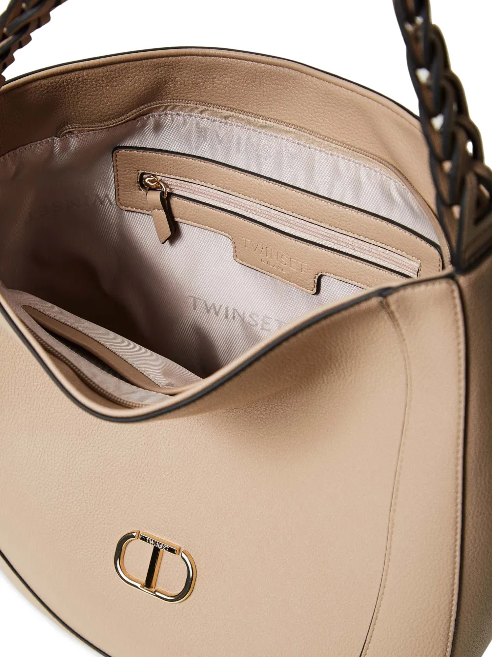 TWINSET Heuptas met logoplakkaat Bruin