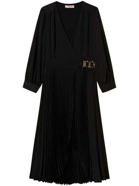 TWINSET pleated crepe midi dress