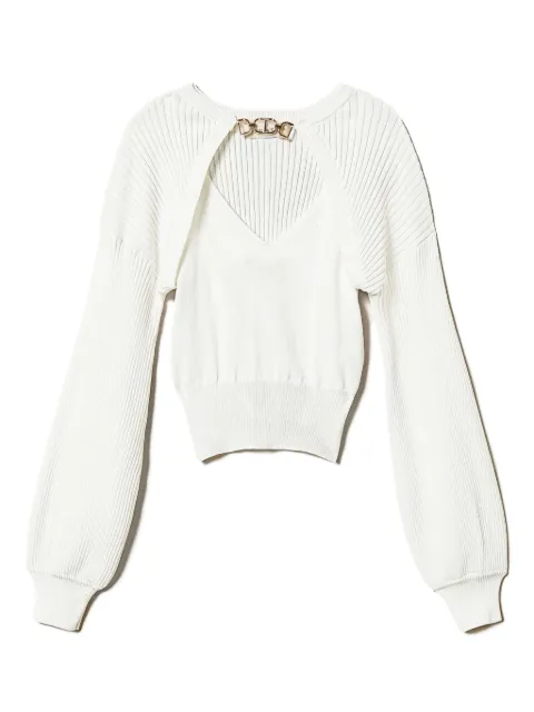TWINSET Kids logo-plaque sweater set