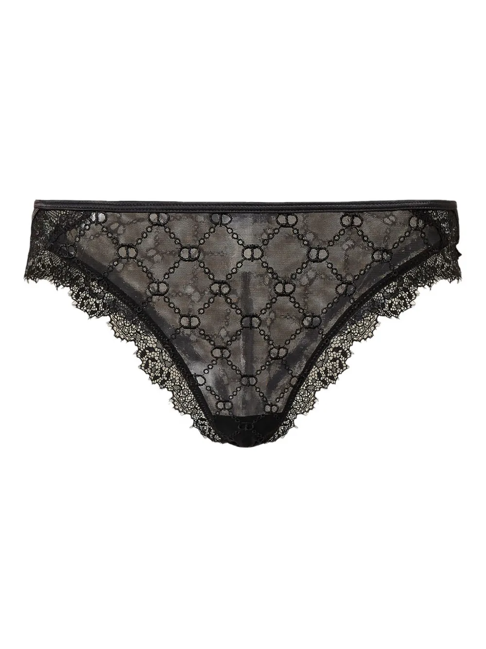 TWINSET Slip met kanten afwerking Zwart