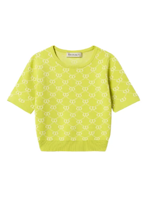 TWINSET Kids monogram jacquard top