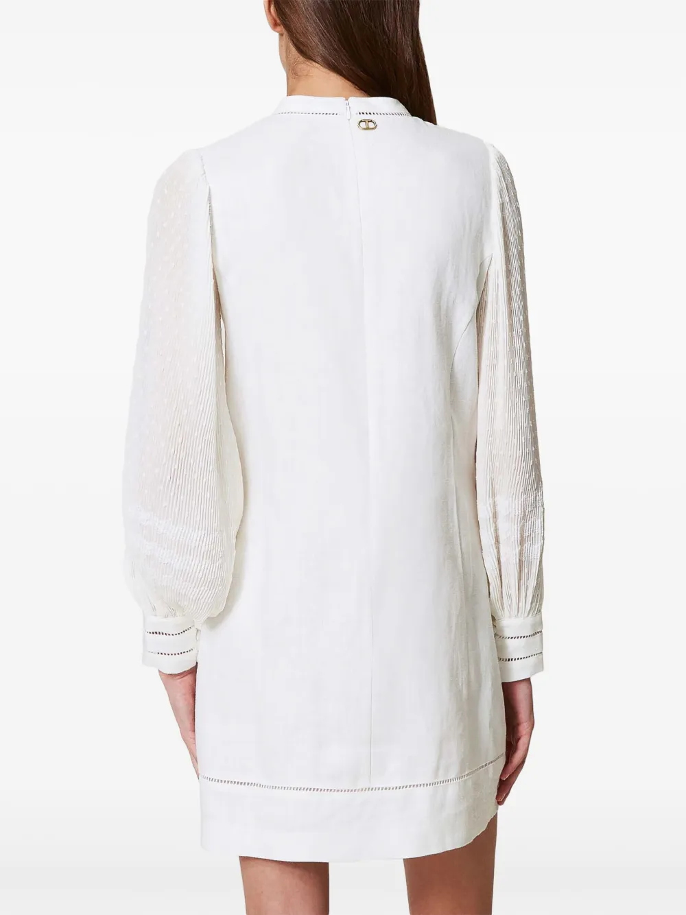 TWINSET Midi-jurk met geperforeerd detail Wit