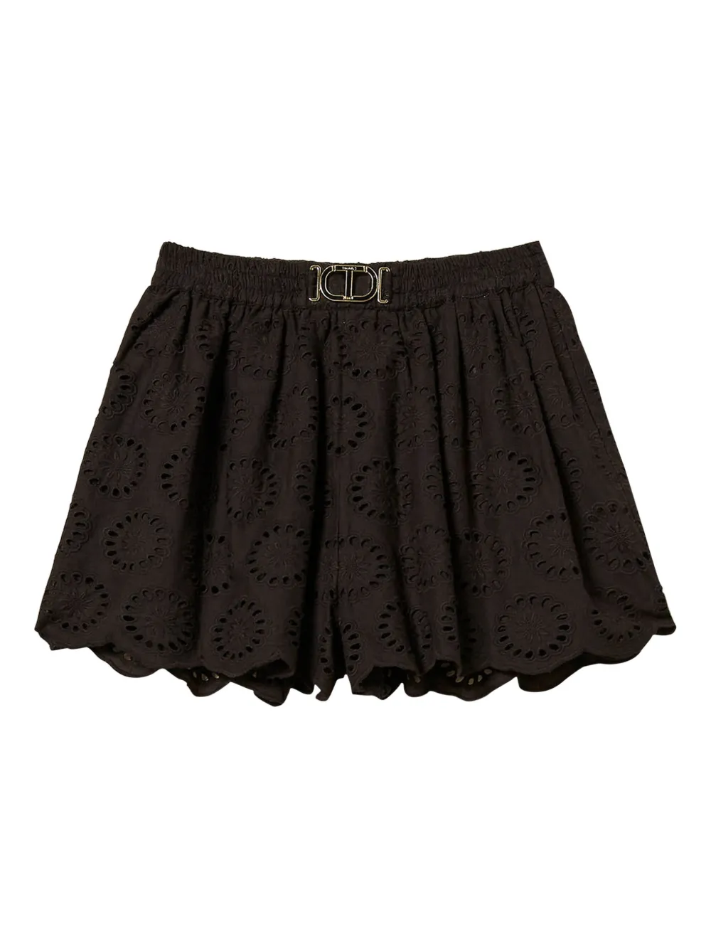 TWINSET Broderie anglaise shorts Zwart