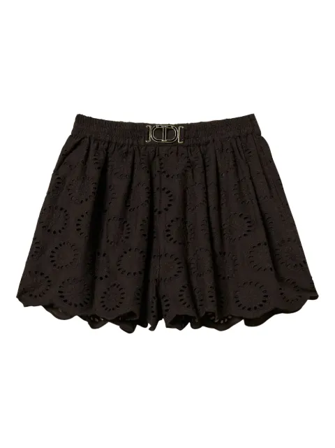 TWINSET shorts con bordado inglés