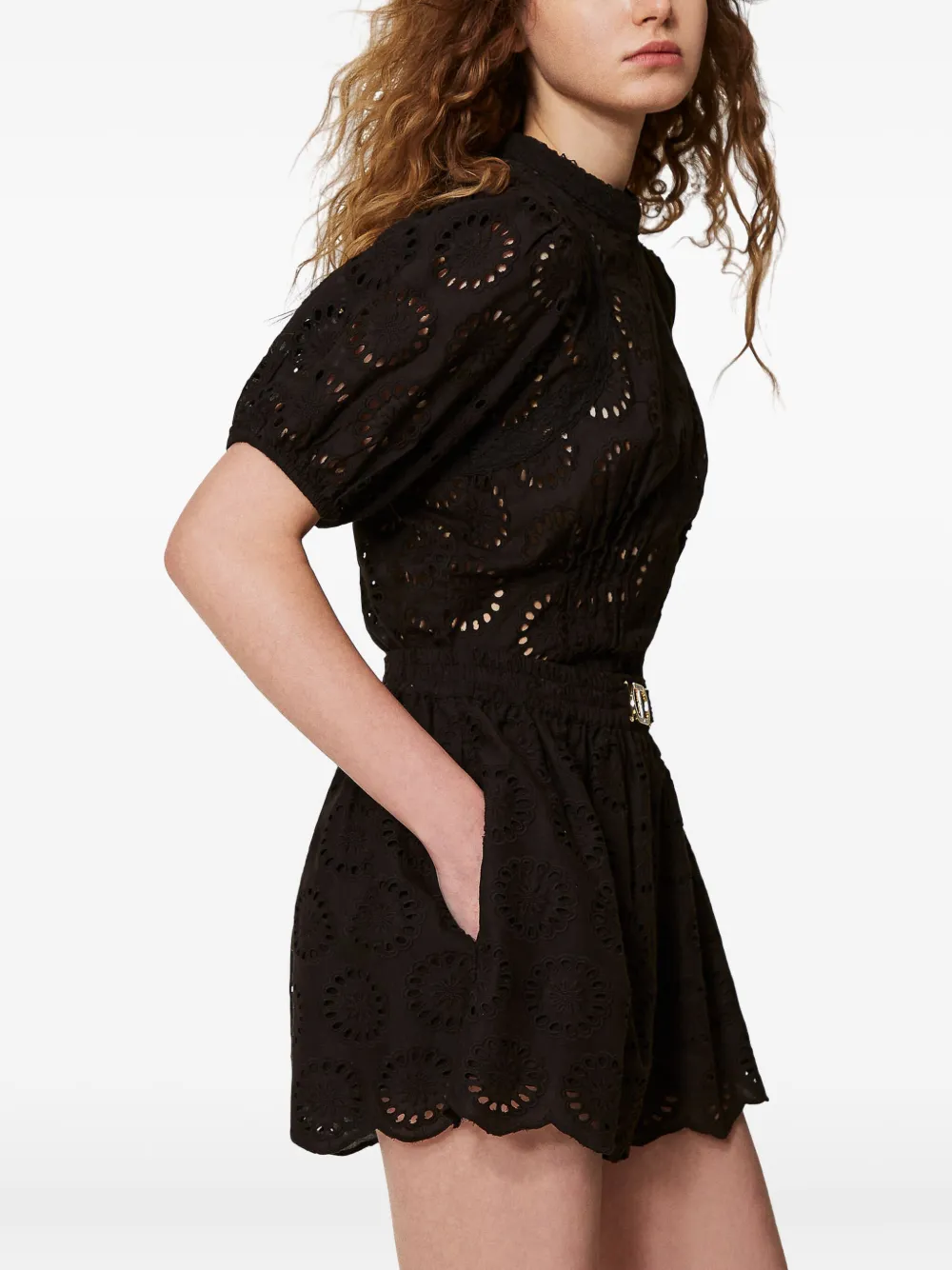 TWINSET Broderie anglaise shorts Zwart