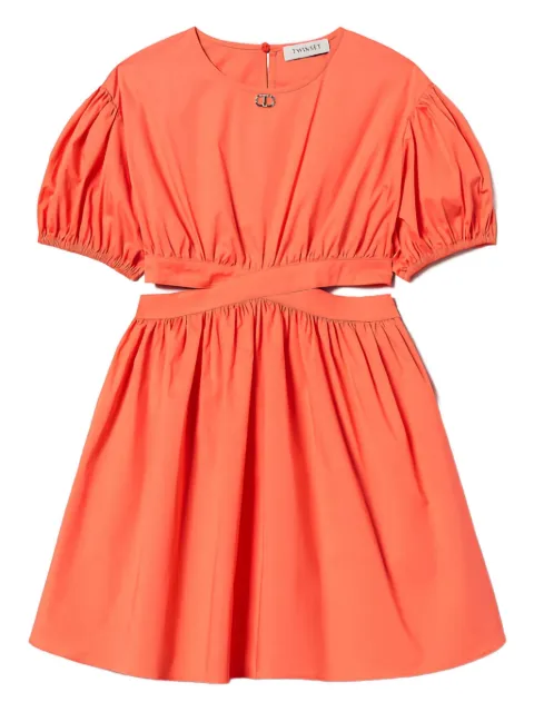 TWINSET Kids puff-sleeve cut-out dress