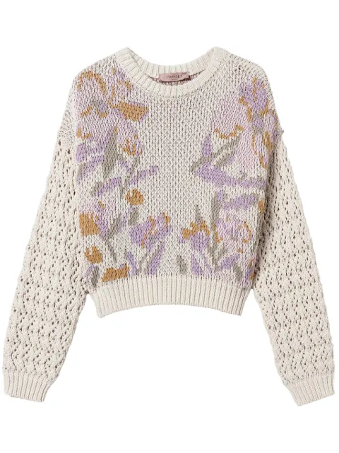 TWINSET floral-jacquard sweater