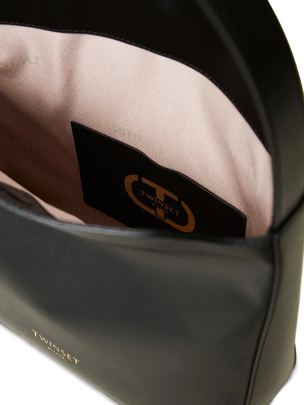 TWINSET Leren shopper Zwart