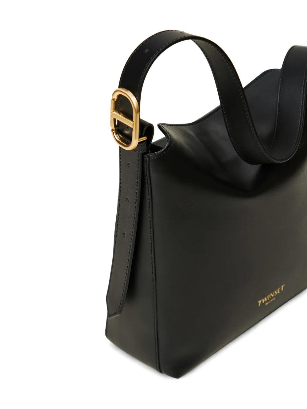 TWINSET Leren shopper Zwart